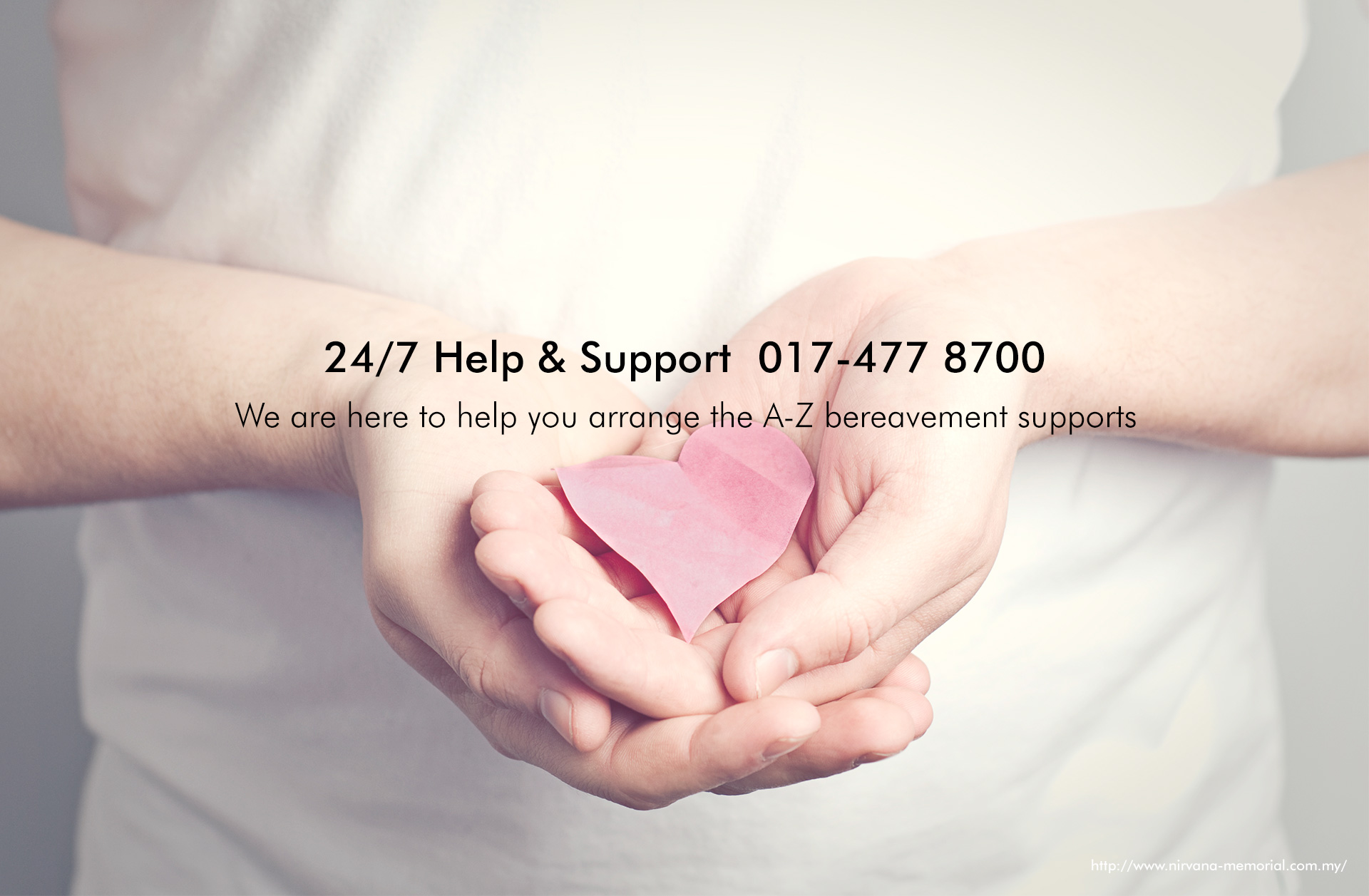 24/7 Help & Support 017-477 8700, We are here to help you arrange the A-Z bereavement supports